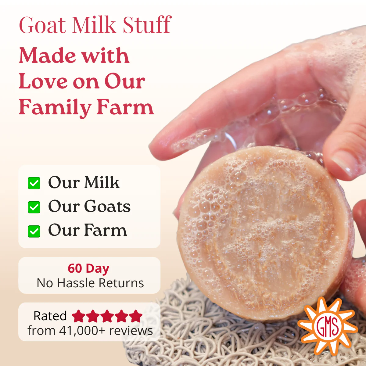 Luffa Lavender Goat Milk Soap - Image 8